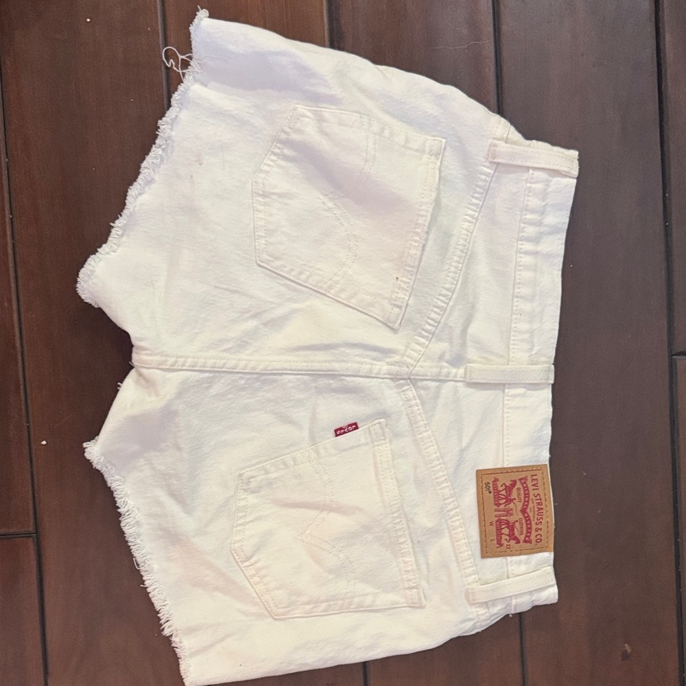 Levi's Women's White Denim Shorts